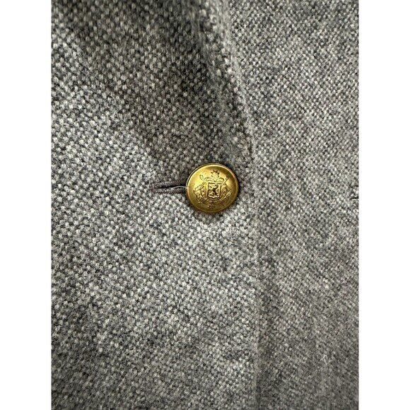 J. Crew Women Campbell Blazer Sz 2 Grey Tweed 100% Wool Jacket One Button Lined - Picture 3 of 10